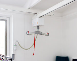 A hoist installed at home to support our MND patient Richard.