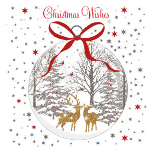 Reindeer Bauble Christmas Cards