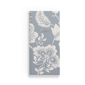 2027 Grey Flowers Pocket Diary